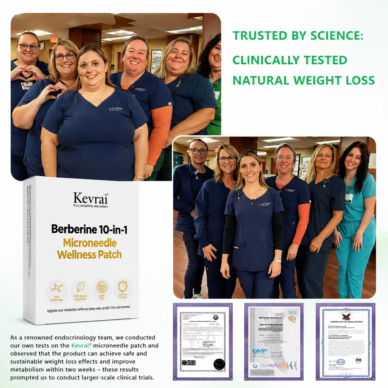 Doctor Recommended 🌟 | Kevrai® Berberine 10-in-1 Nano Microneedle Patch | ✅ Science-Backed Formula | 10-in-1 Advanced Blend | Visible Results in 7 Days 🏅