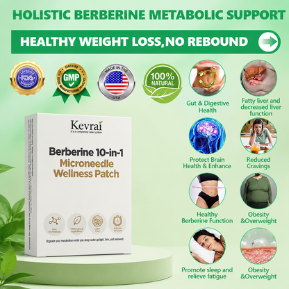 Doctor Recommended 🌟 | Kevrai® Berberine 10-in-1 Nano Microneedle Patch | ✅ 🥈🥈