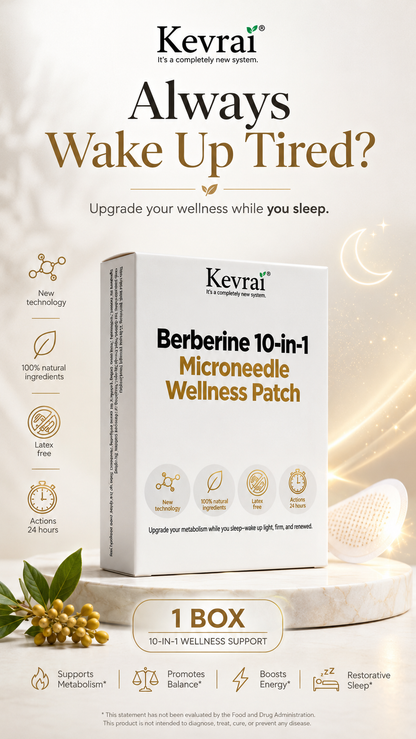Doctor Recommended 🌟 | Kevrai® Berberine 10-in-1 Nano Microneedle Patch | ✅ 🥈🥈