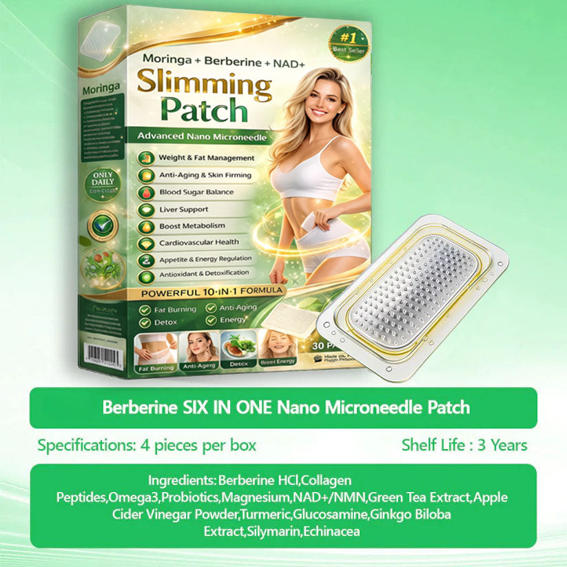 Berberine Slimming Microneedle Patch | 10-in-1 Weight Management Support