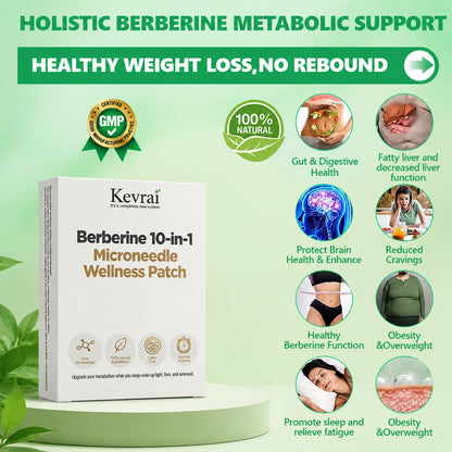Doctor Recommended 🌟 | Kevrai® Berberine 10-in-1 Nano Microneedle Patch | ✅ Science-Backed Formula | 10-in-1 Advanced Blend | Visible Results in 7 Days 🏅
