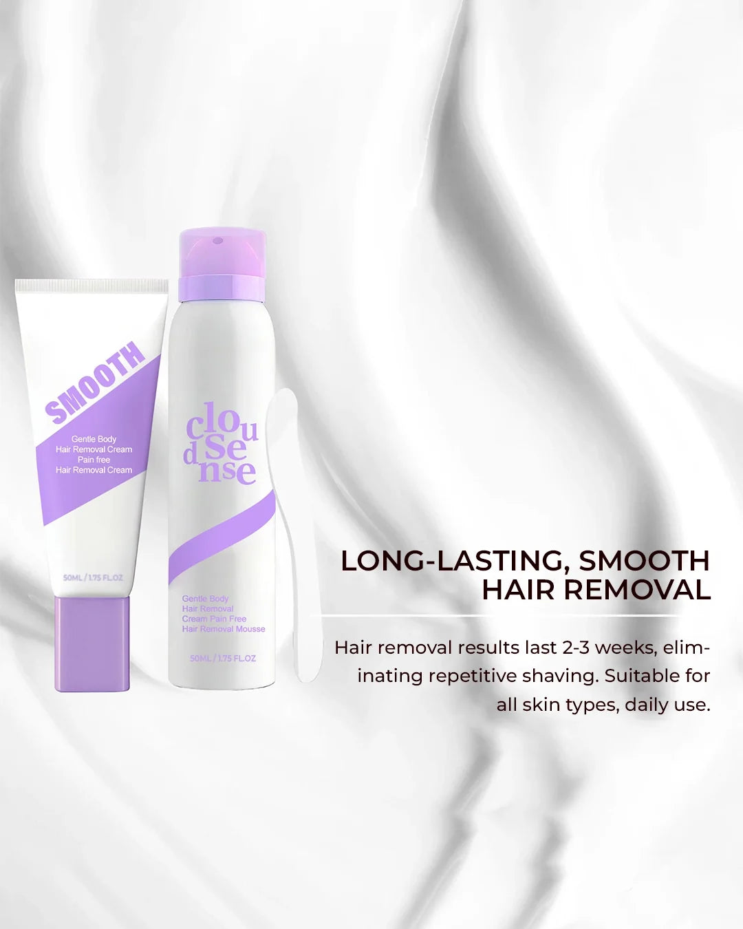 Hair Removal Cream & Mousse Set – Pain-Free, Gentle & Fast for Sensitive Skin