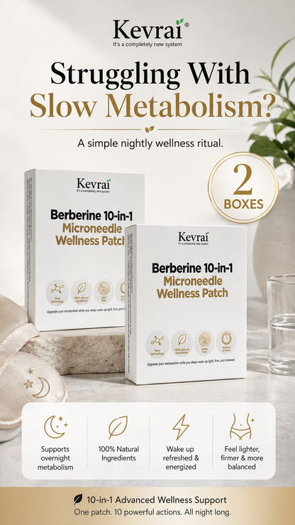 Doctor Recommended 🌟 | Kevrai® Berberine 10-in-1 Nano Microneedle Patch | ✅ 🥈🥈