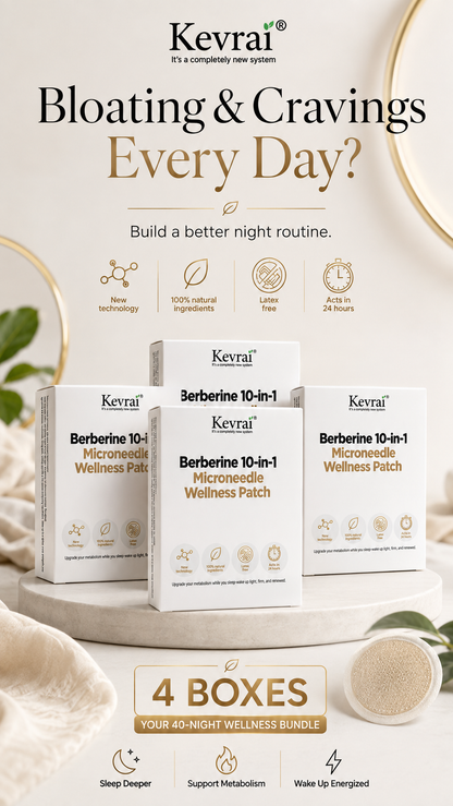 Doctor Recommended 🌟 | Kevrai® Berberine 10-in-1 Nano Microneedle Patch | ✅ 🥈🥈