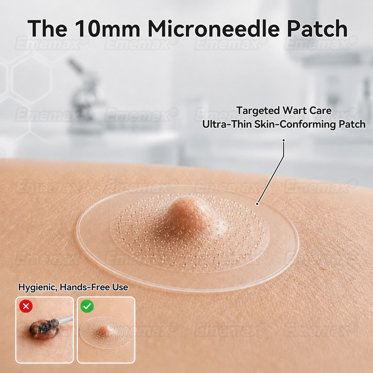 𝐄𝐦𝐞𝐦𝐚𝐱®𝟐-𝐢𝐧-𝟏 𝐌𝐢𝐜𝐫𝐨𝐧𝐞𝐞𝐝𝐥𝐞 & 𝐇𝐲𝐝𝐫𝐨𝐜𝐨𝐥𝐥𝐨𝐢𝐝 𝐌𝐨𝐥𝐞 𝐑𝐞𝐦𝐨𝐯𝐚𝐥 𝐏𝐚𝐭𝐜𝐡(Zero Pain, Zero 𝐒𝐜𝐚𝒓𝒔 patch)💪