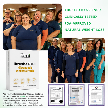Doctor Recommended 🌟 | Kevrai® Berberine 10-in-1 Nano Microneedle Patch | ✅ 🥈🥈