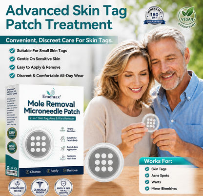 𝐄𝐦𝐞𝐦𝐚𝐱®𝟐-𝐢𝐧-𝟏 𝐌𝐢𝐜𝐫𝐨𝐧𝐞𝐞𝐝𝐥𝐞 & 𝐇𝐲𝐝𝐫𝐨𝐜𝐨𝐥𝐥𝐨𝐢𝐝 𝐌𝐨𝐥𝐞 𝐑𝐞𝐦𝐨𝐯𝐚𝐥 𝐏𝐚𝐭𝐜𝐡(Zero Pain, Zero 𝐒𝐜𝐚𝒓𝒔 patch)💪