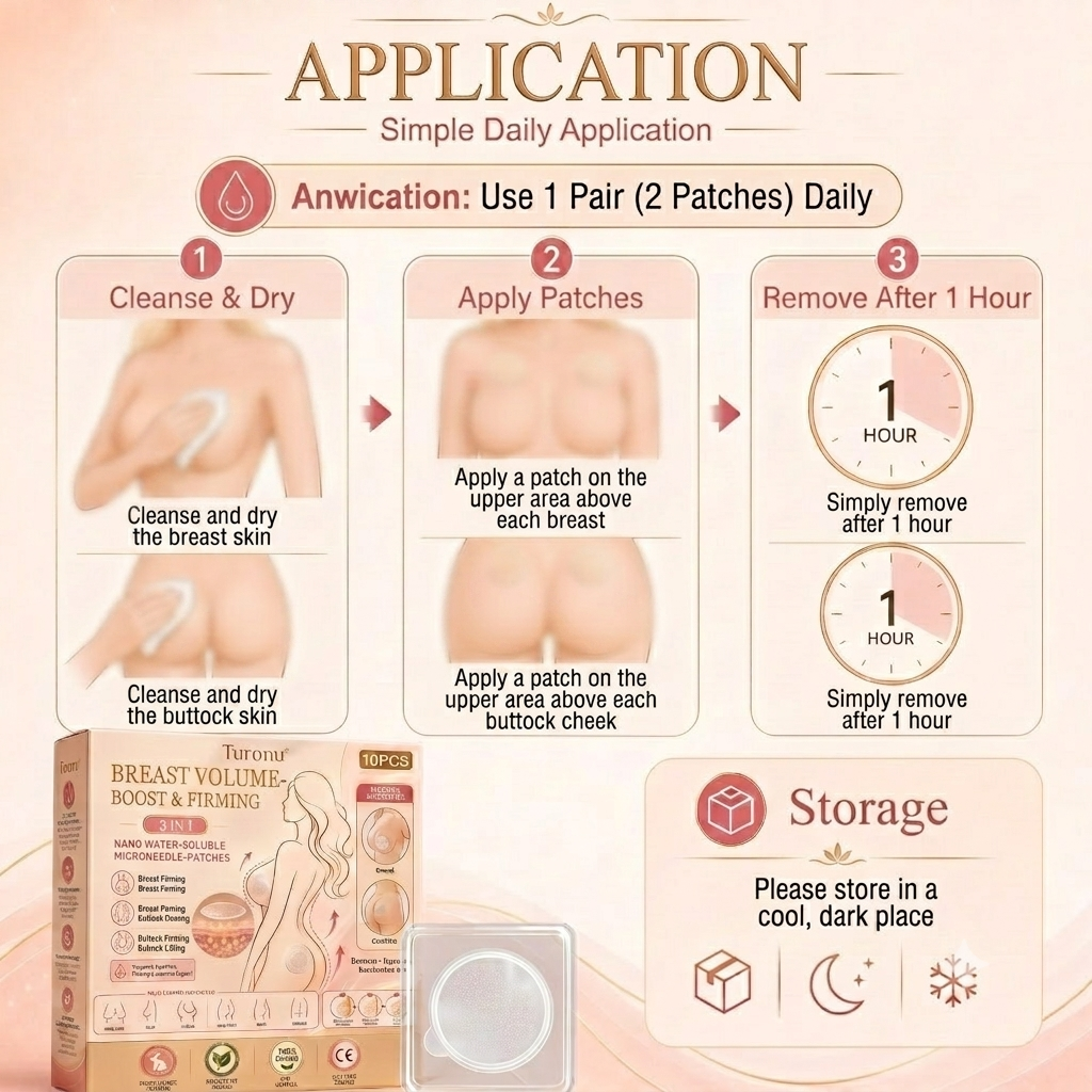 💥Turonu® 💗 Targeted Breast Enhancement Advanced Nano Microneedle Patch💃