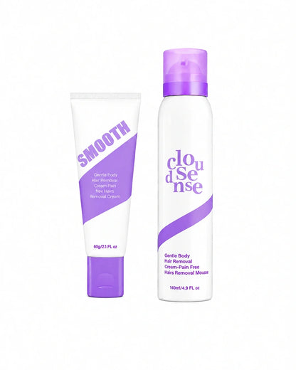 Hair Removal Cream & Mousse Set – Pain-Free, Gentle & Fast for Sensitive Skin