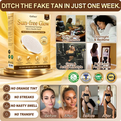 𝗚𝗮𝗳𝗮𝗰𝗲® Sunless Natural Glow Transdermal Tanning Micro-Needle Patch