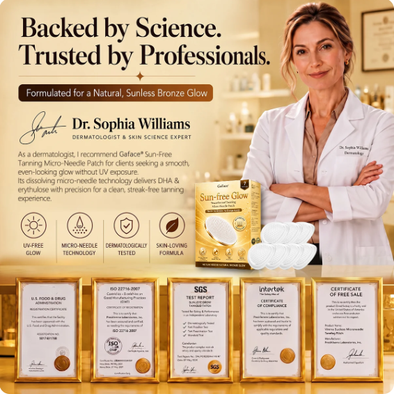 𝗚𝗮𝗳𝗮𝗰𝗲® Sunless Natural Glow Transdermal Tanning Micro-Needle Patch