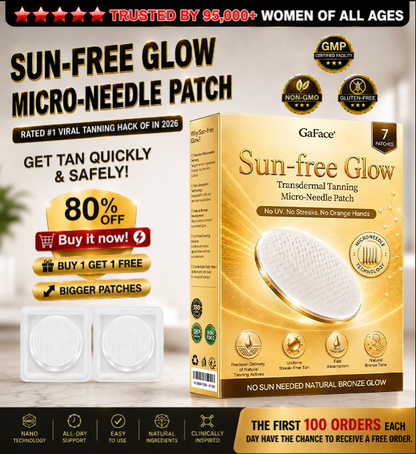 𝗚𝗮𝗳𝗮𝗰𝗲® Sunless Natural Glow Transdermal Tanning Micro-Needle Patch