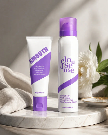 Hair Removal Cream & Mousse Set – Pain-Free, Gentle & Fast for Sensitive Skin